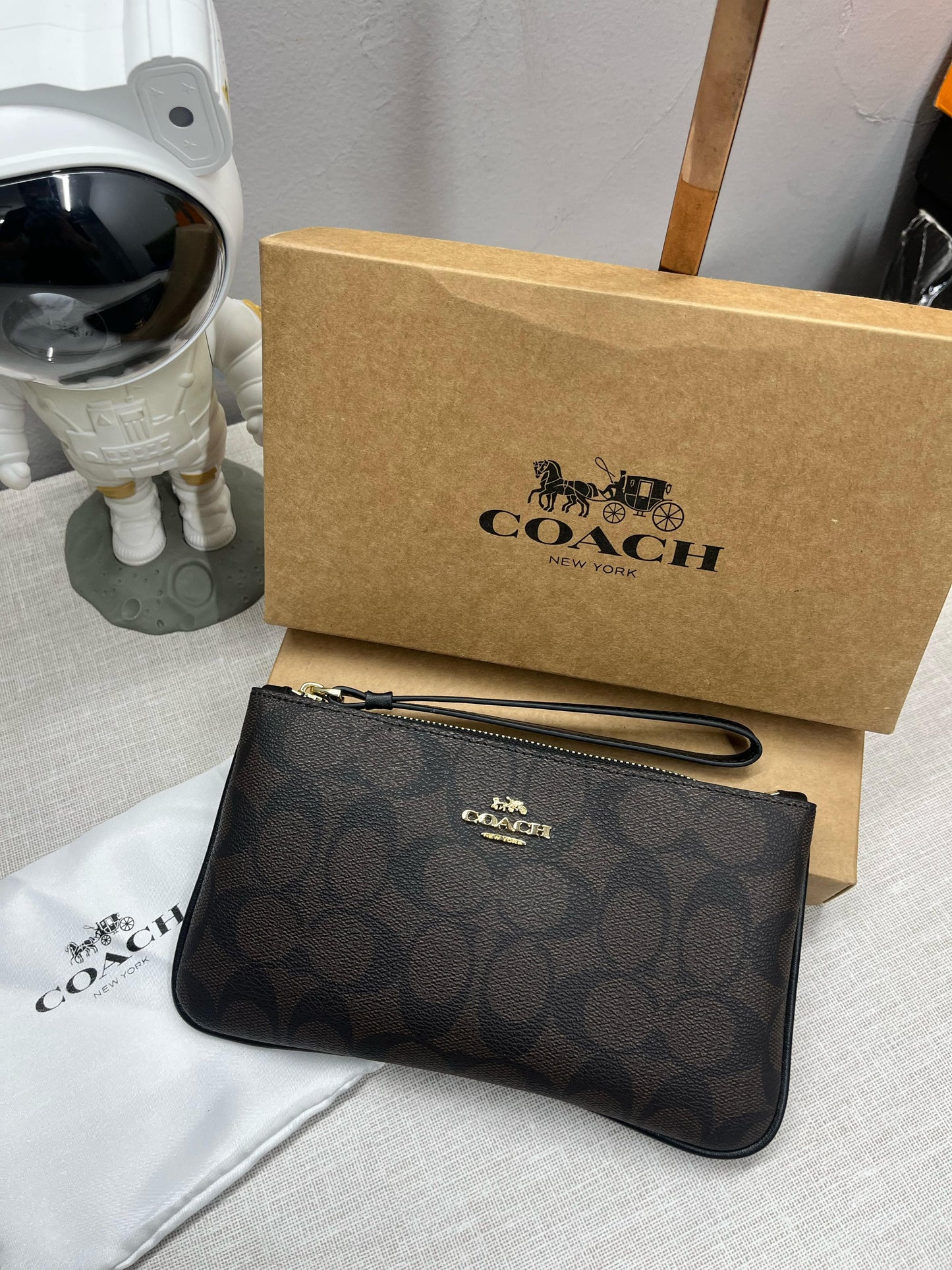Coach Corner Zip Wristlet