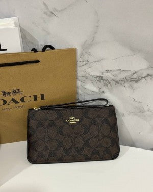 Coach Corner Zip Wristlet